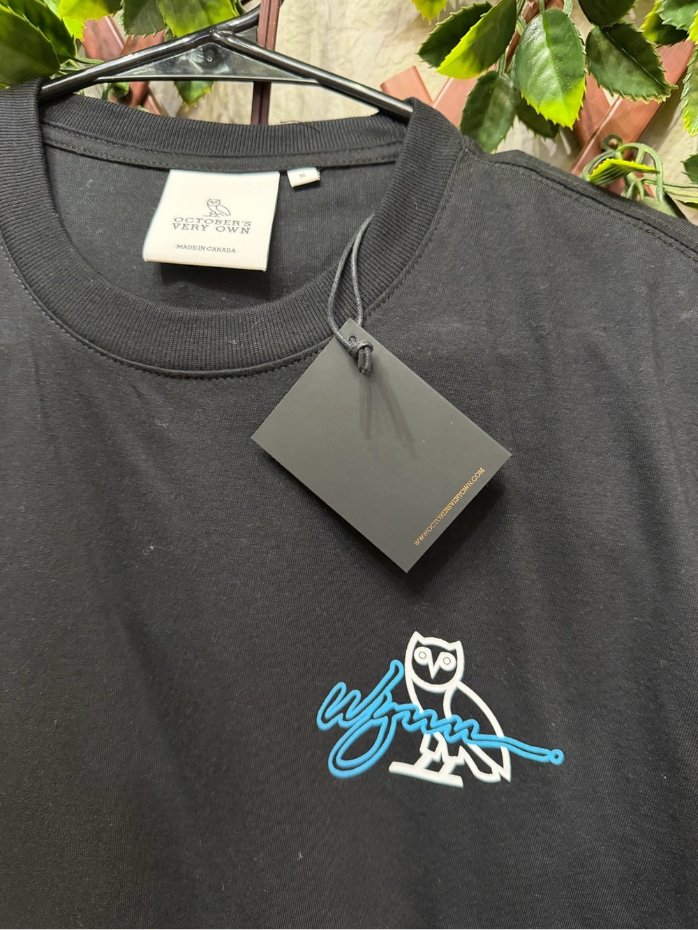 Drake Black T-Shirt with Blue and White Owl Logo Las Vegas Wynn